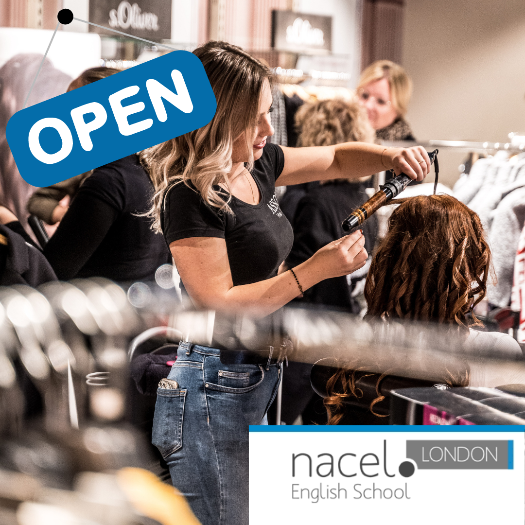 England moving forward shops, hairdressers and outdoor pubs open! Nacel English School London