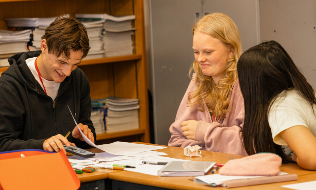 Small group lesson at English summer school in London